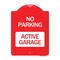 Signmission Designer Series Sign-Active Garage, Red & White Aluminum Sign, 18" x 24", RW-1824-24353 A-DES-RW-1824-24353 - alternate 1